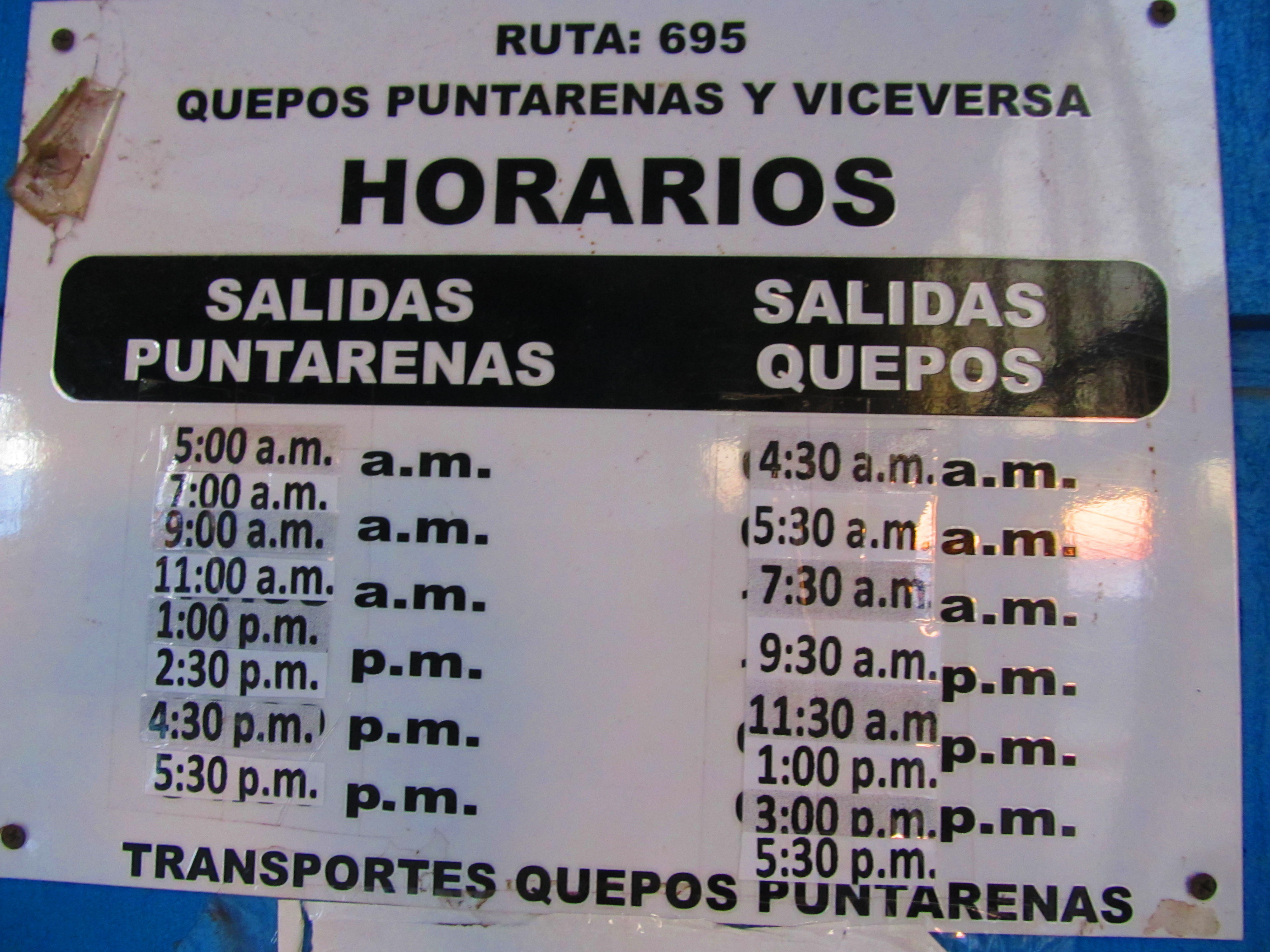 Costa Rica Puntarenas Bus Schedule Station Food Restaurant Hotel Hostel Cheap Budget Travel Mochilero Viaje Barato Restaurante Comida 6 Bordertramp